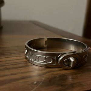 Coach silver bangle buckle thicker